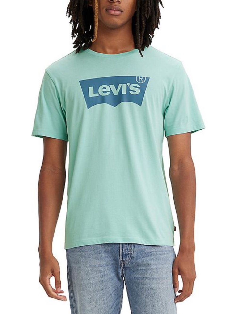 Levi’s Batwing Logo on Chest Crewneck Relaxed Fit Cotton Short Sleeve Tee Shirt